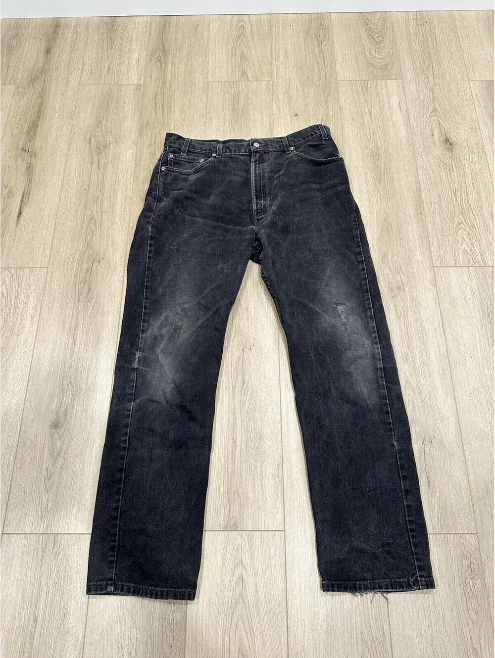 VTG Levi’s Black Faded 37x33 505 Jeans Made In USA Men’s Straight Leg